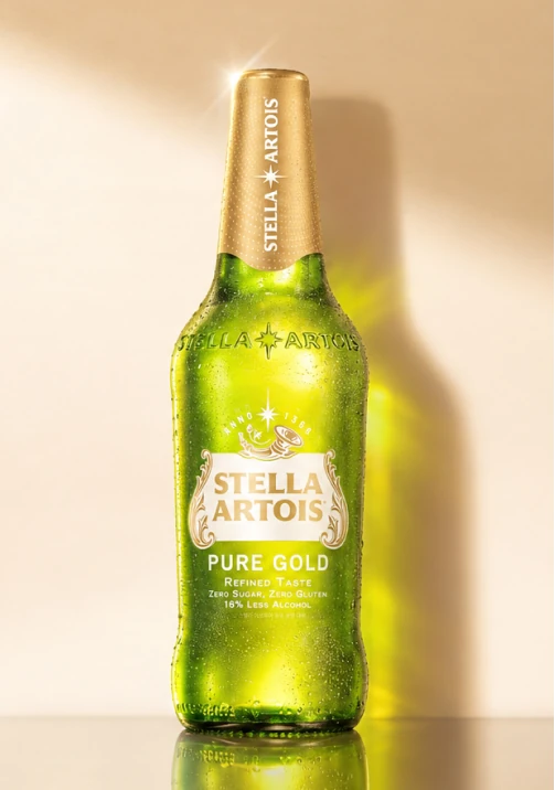 스텔라 아르투아 퓨어 골드 500ml 병 스텔라 아르투아 퓨어 골드 500ml 병 제품 이미지입니다.